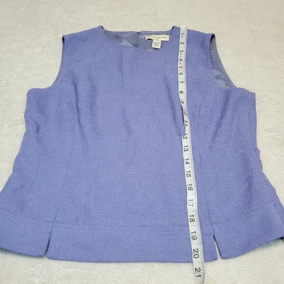 VTG Amanda Smith Petite Purple Work Suit‎ Blazer Jacket Peplum Blouse Skirt 10P - Picture 12 of 16